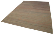 Handmade Wool Area Rug – Brown Modern Turkish Wool Rug 7'3''x9'9'' | Soft Natural Fiber Carpet