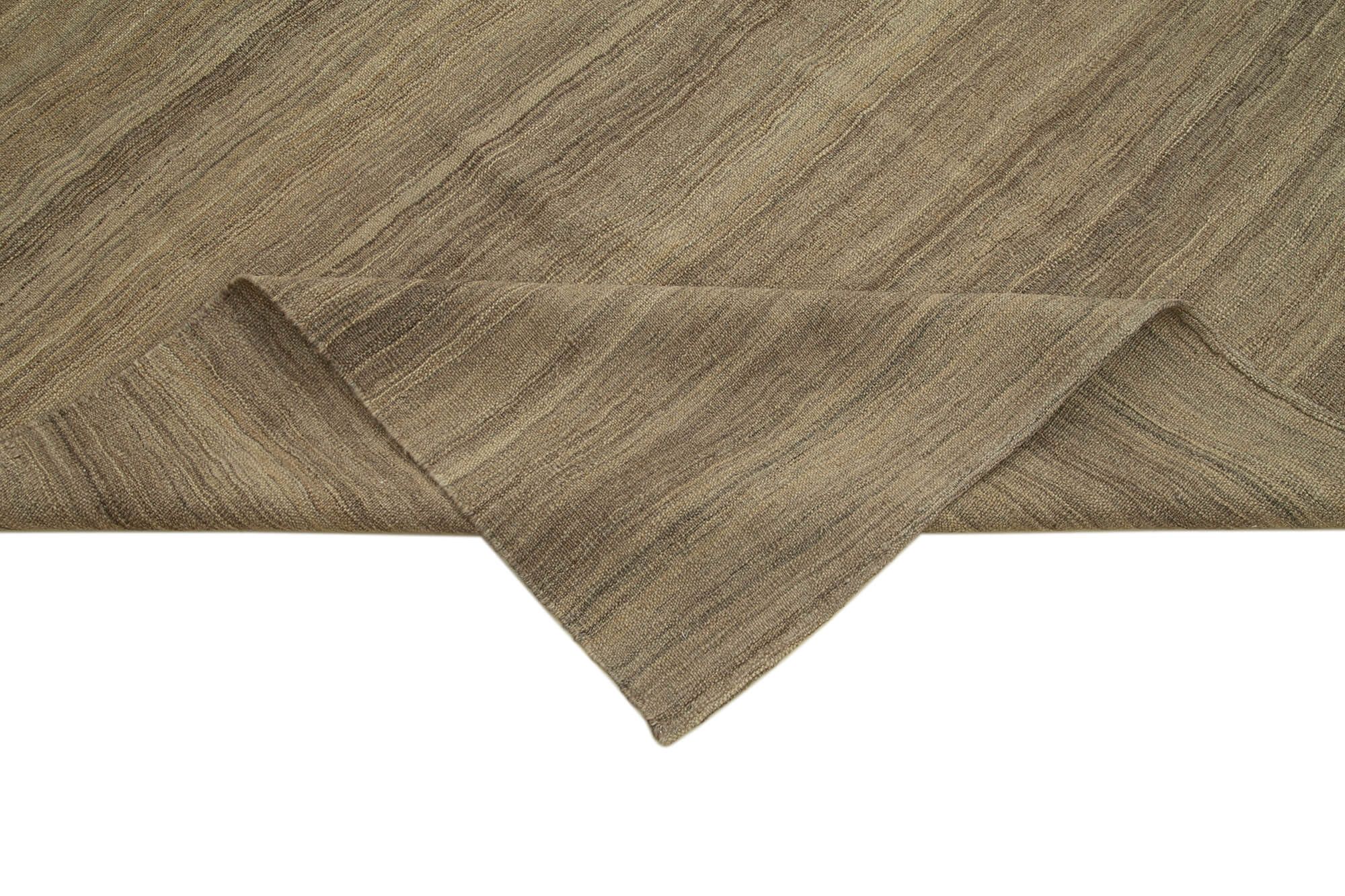 Handmade Wool Area Rug - Modern Brown 8x11 Feet Living Room Rug