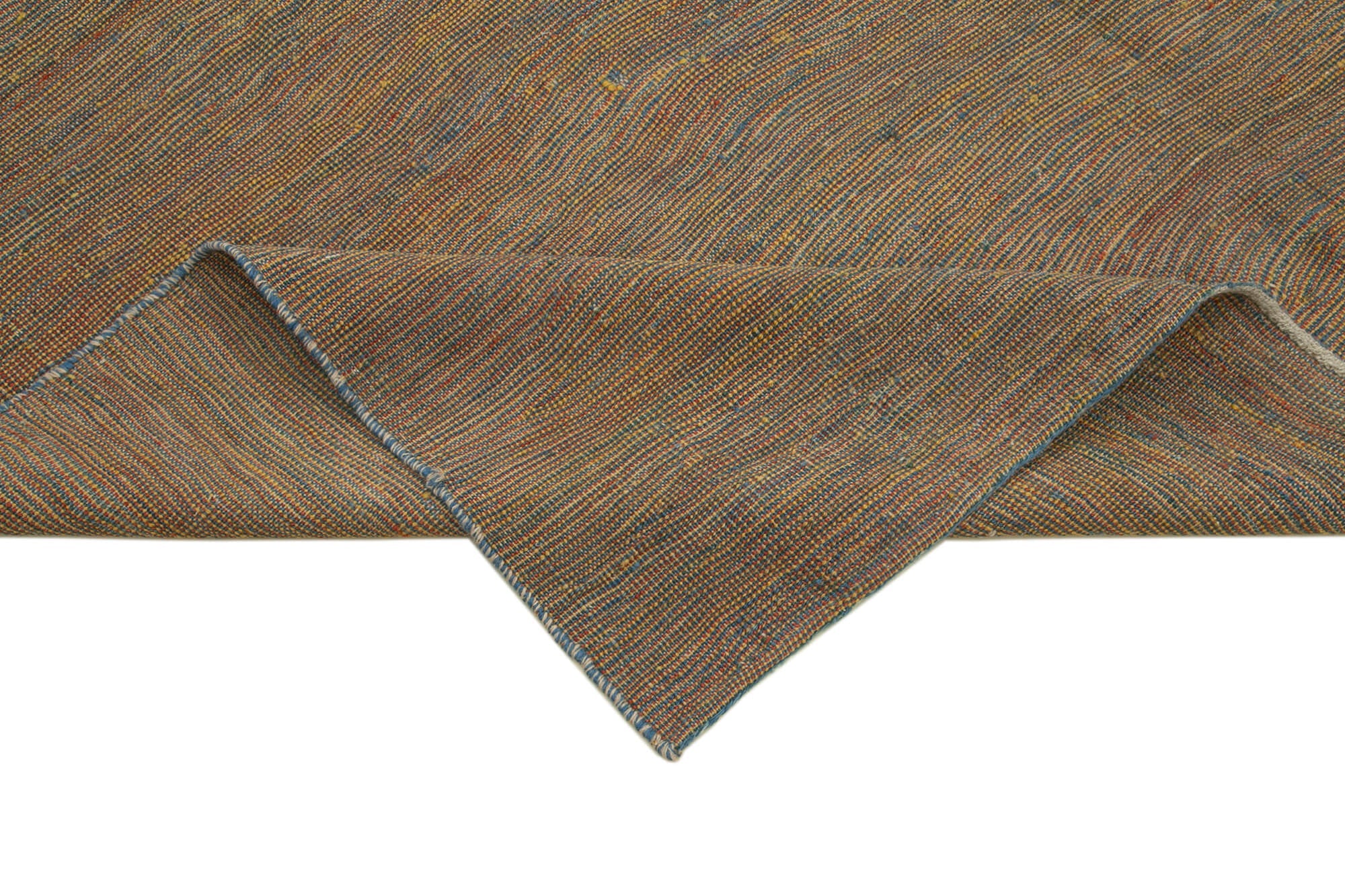 Handmade Wool Area Rug - Brown Modern Wool Rug, Durable Hand Knotted Carpet 6'4''x10'