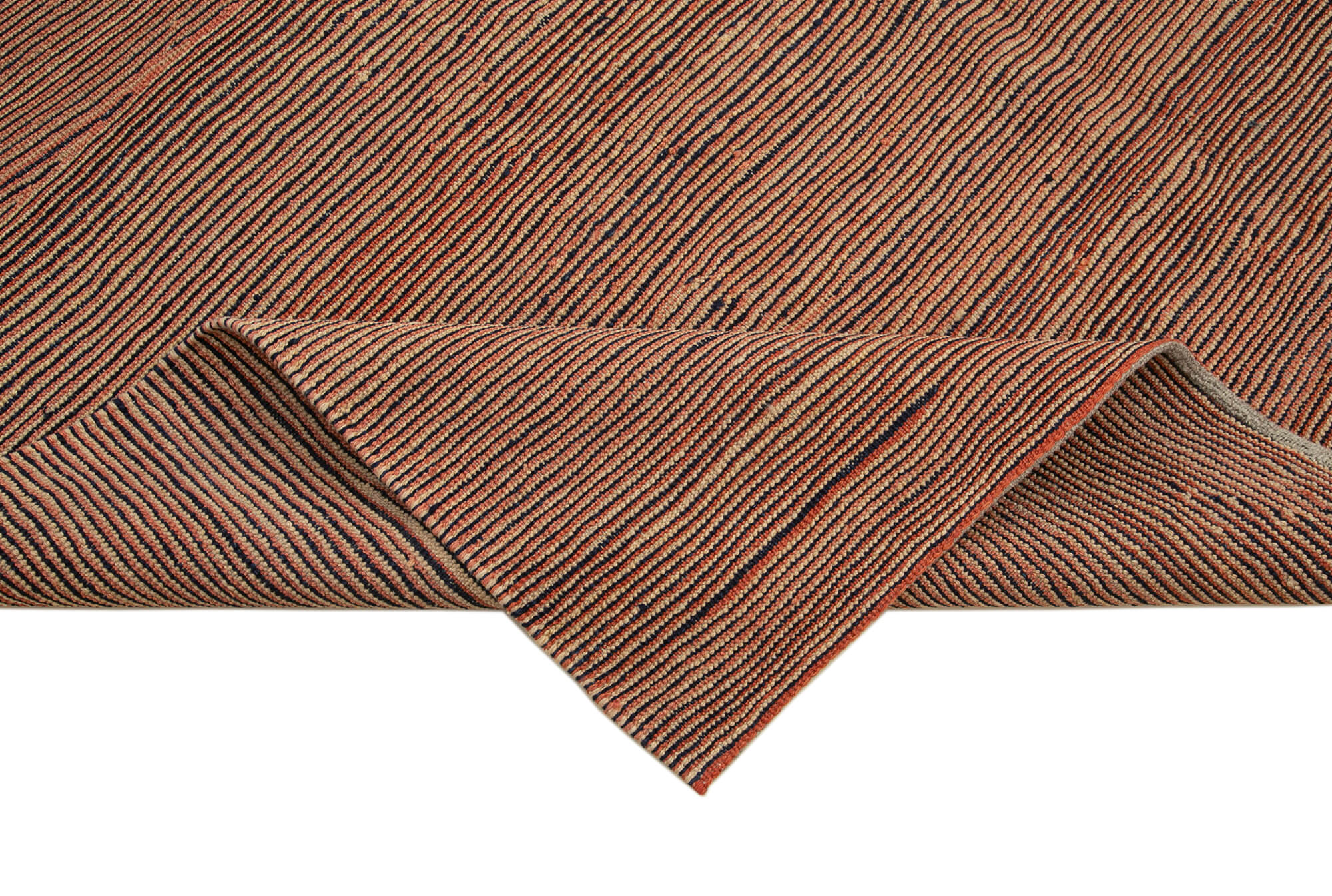 Handmade Wool Area Rug - Brown Modern Wool Rug 7'2" x 10'3" | Durable Turkish Carpet