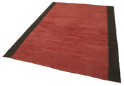 Handmade Wool Area Rug - Traditional Turkish Rug, Modern Wool Rug 6x8 | Durable Red Wool Carpet