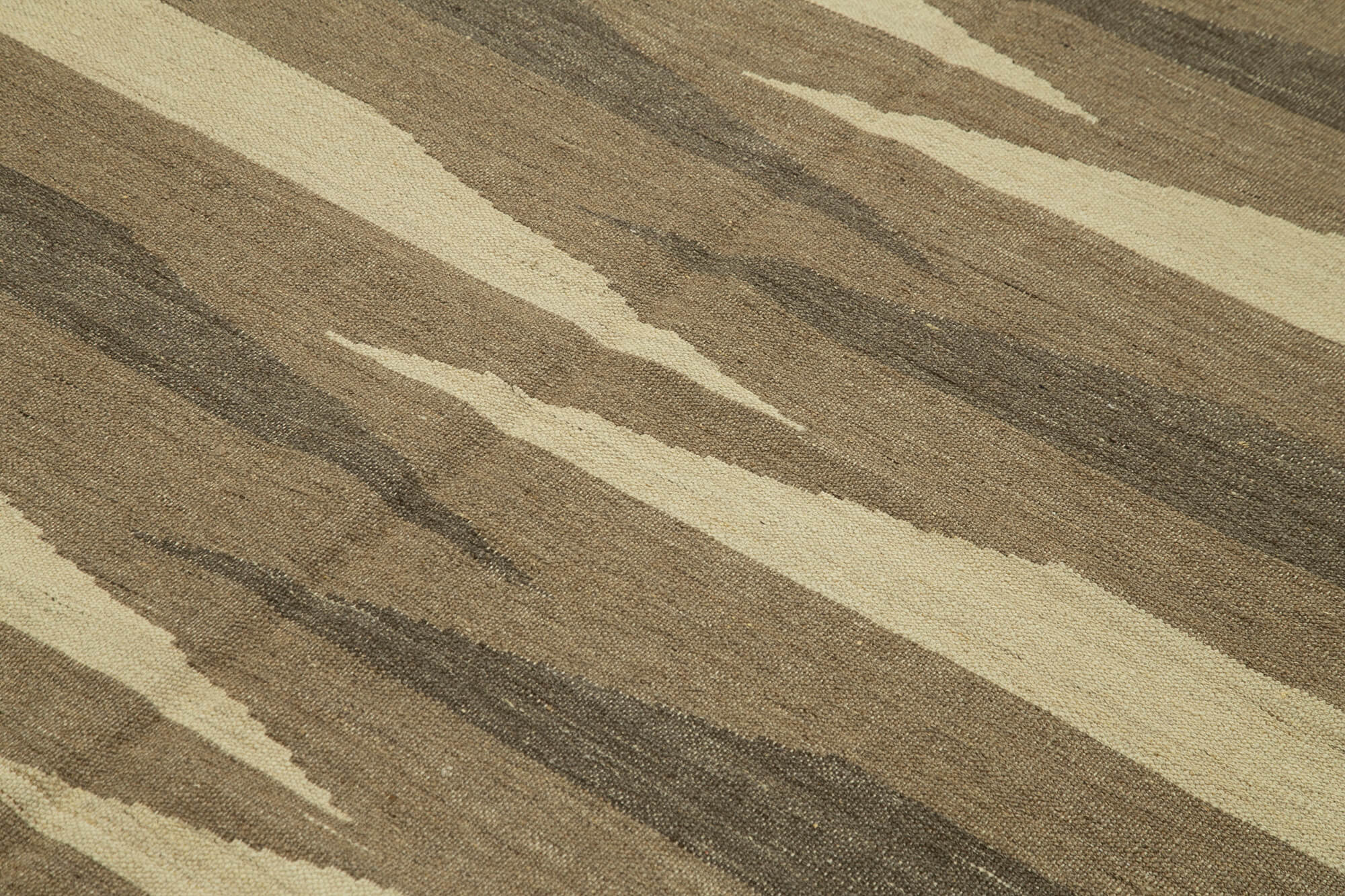 Handmade Wool Area Rug - Zollanvari Brown Modern Wool Rug 5'9''x7'9'' | Agacan