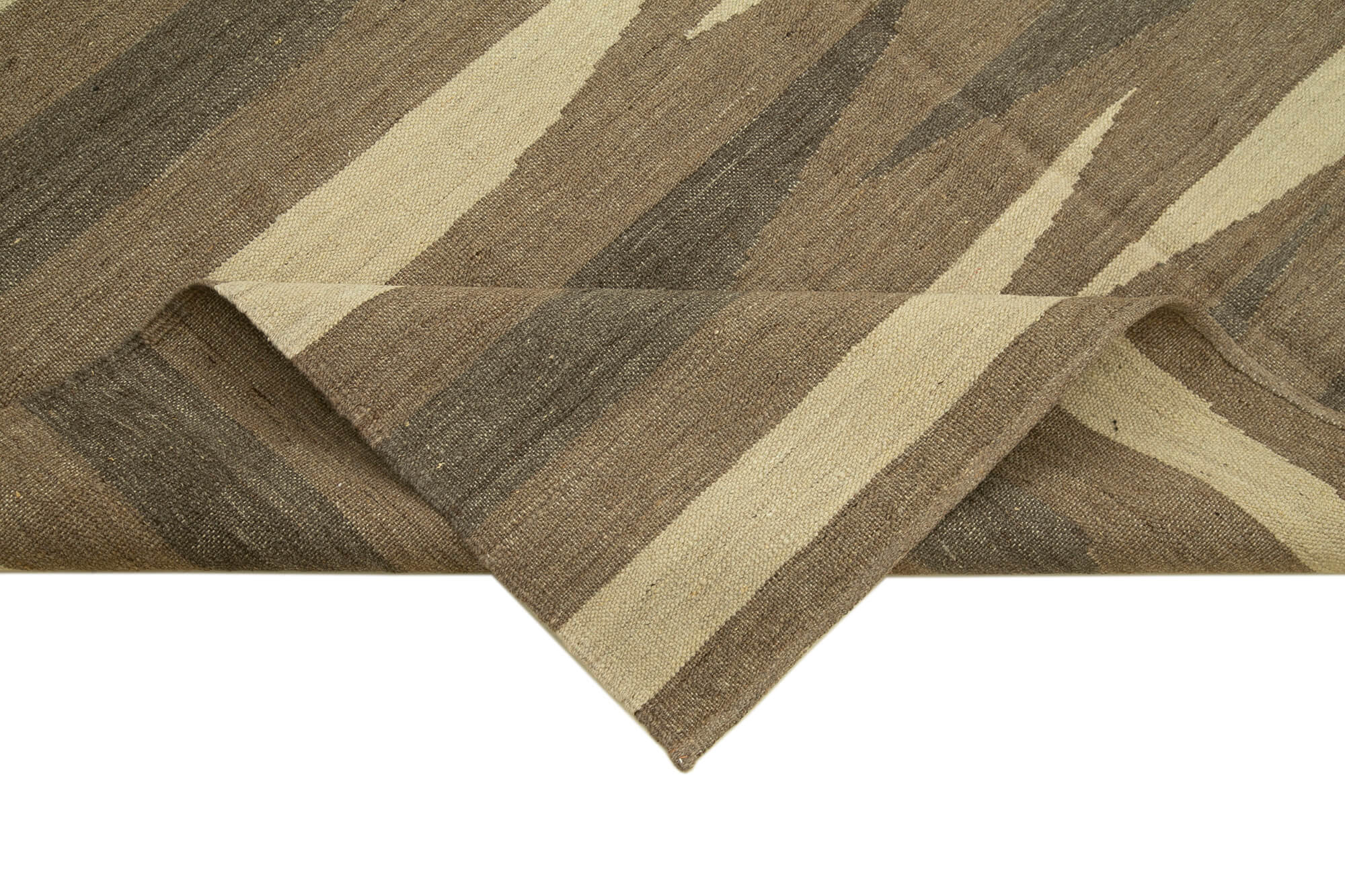 Handmade Wool Area Rug - Zollanvari Brown Modern Wool Rug 5'9''x7'9'' | Agacan
