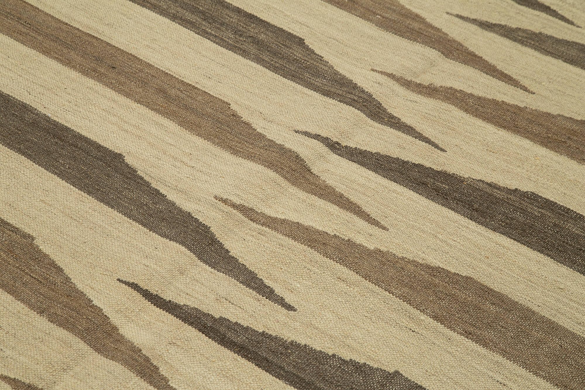 Handmade Wool Area Rug | Beige Modern Wool Rug with Cotton Backing 5'9''x7'9''