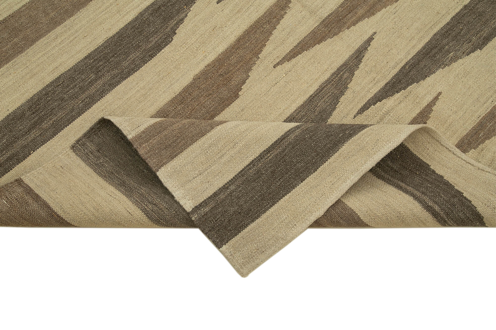 Handmade Wool Area Rug | Beige Modern Wool Rug with Cotton Backing 5'9''x7'9''