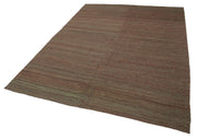Handmade Wool Area Rug - Traditional Hand Knotted Brown Area Rug 6'11'' x 9'5''