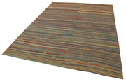 Handmade Wool Area Rug – Modern Brown Wool Rug, Hand Woven Carpet 6'8''x8'11''