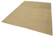 Handmade Wool Area Rug – Beige Modern Wool Rug, Turkish Hand Knotted Carpet 7'x9'3''