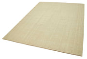 Handmade Wool Area Rug – Beige Modern Wool Rug with Cotton Backing, 8'2''x10'