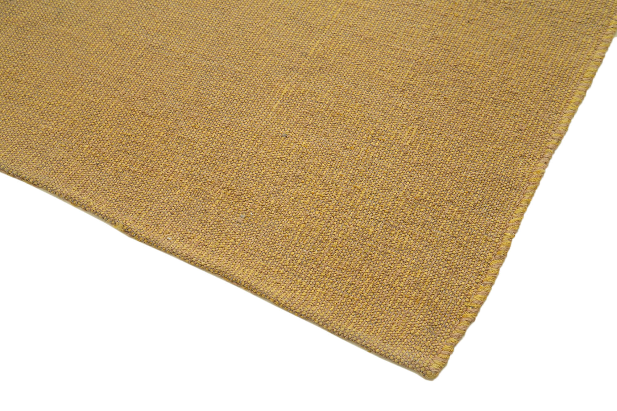 Handmade Wool Area Rug - Yellow Modern Wool Rug | Durable Handcrafted Turkish Carpet 4'7''x6'7''
