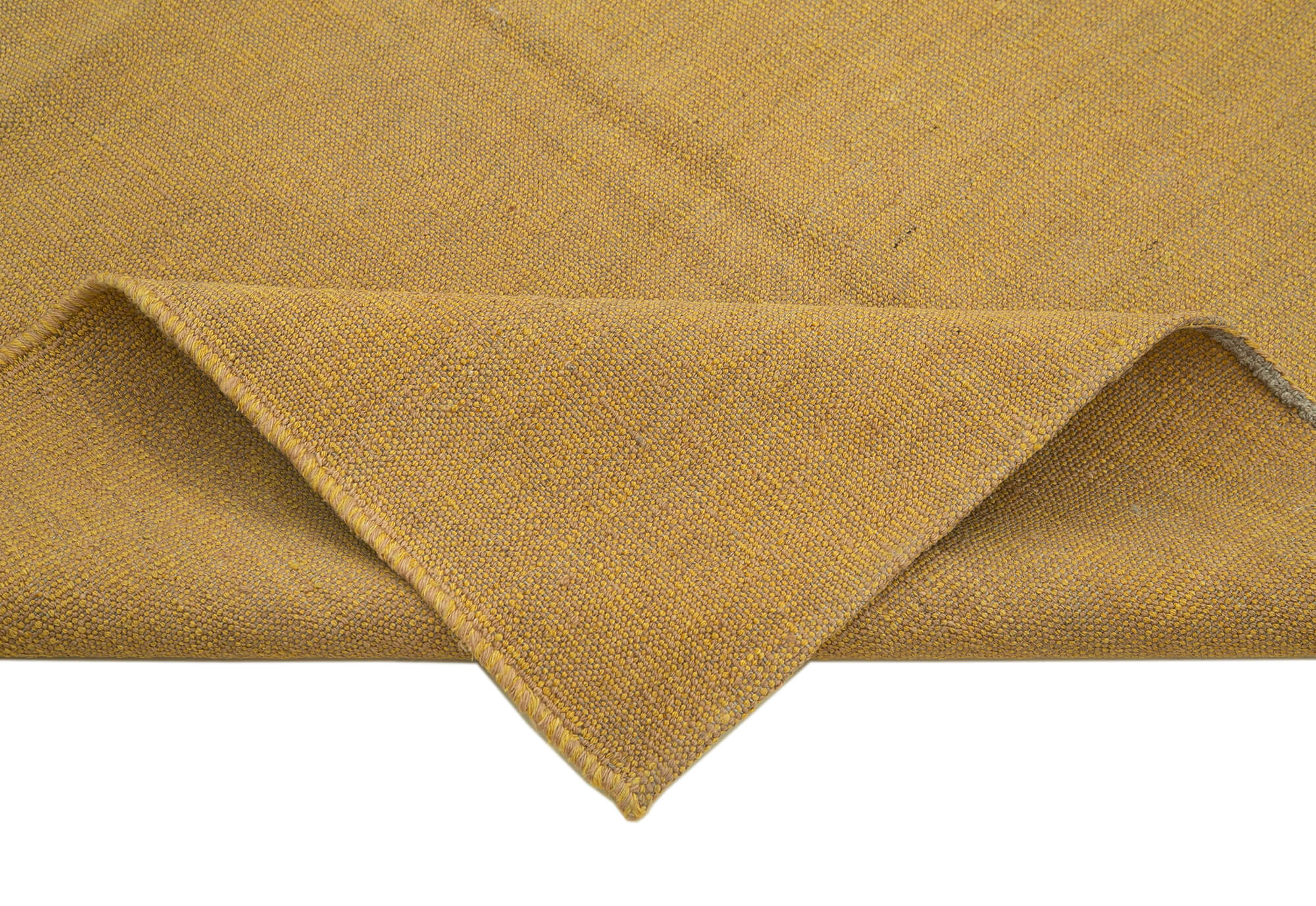 Handmade Wool Area Rug - Yellow Modern Wool Rug | Durable Handcrafted Turkish Carpet 4'7''x6'7''