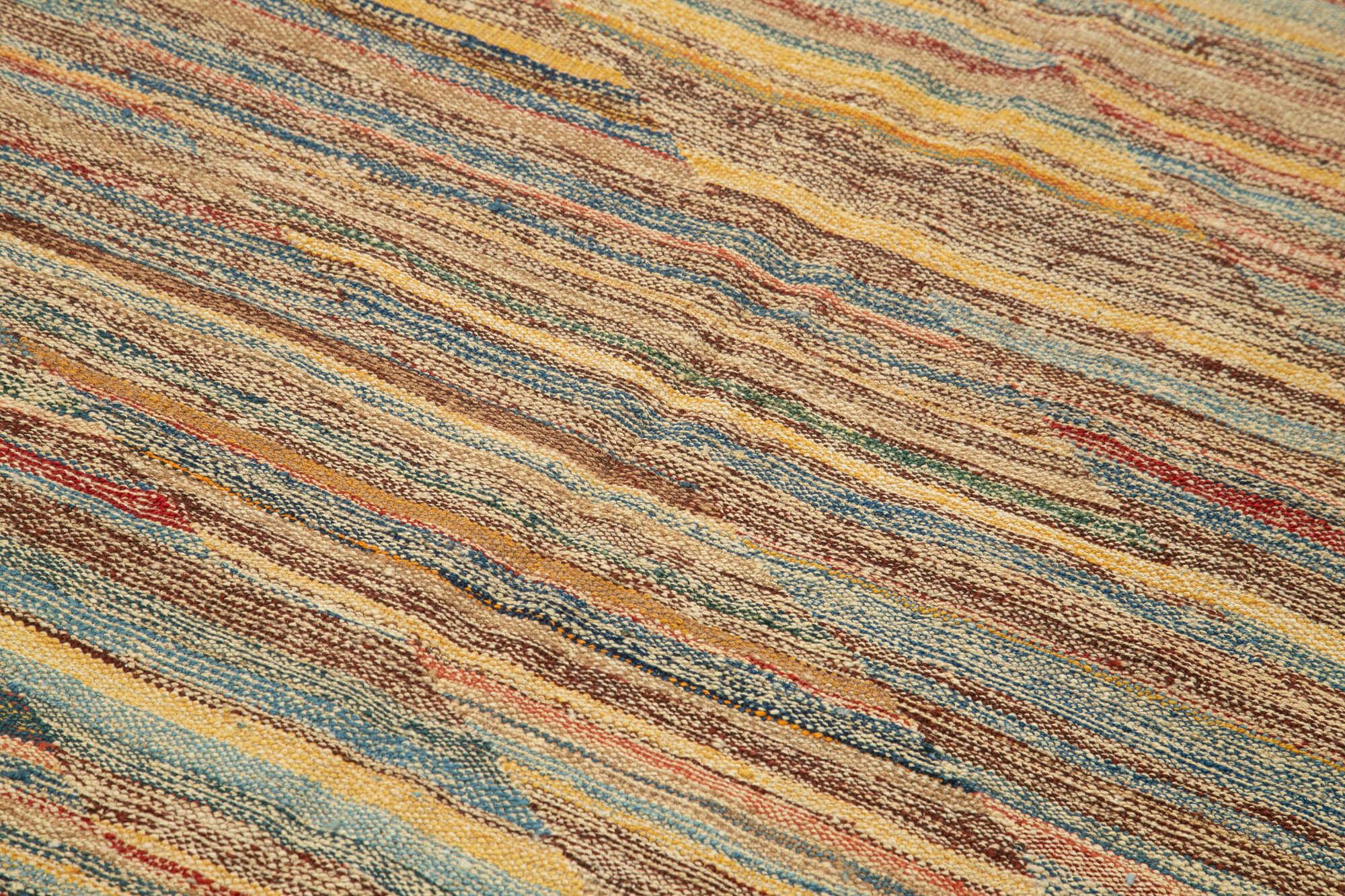 Handmade Wool Area Rug - Yellow Modern Wool Rug with Cotton Backing, Soft Texture