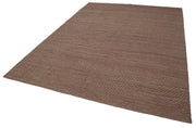 Handmade Wool Area Rug – Red Modern Wool Rug 7'3'' x 9'6'' | Hand Woven Carpet