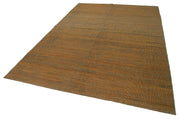 Handmade Wool Area Rug – Zollanvari Orange Modern 6x9 Wool Rug by Agacan