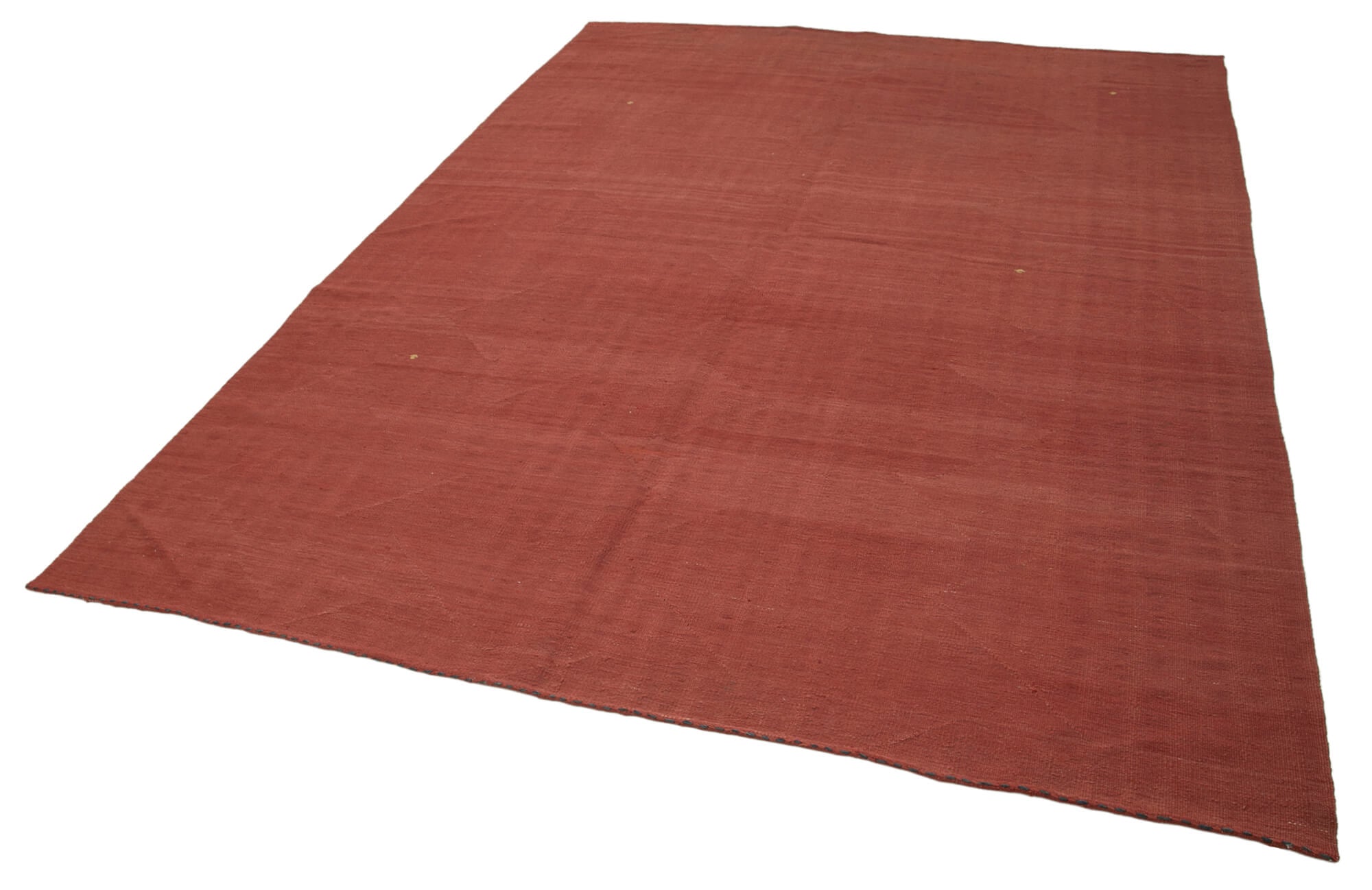 Handmade Wool Area Rug – Red Modern Wool Rug with Durable Cotton Backing 8x11 Foot