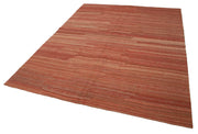 Handmade Wool Area Rug – Red Modern Wool Rug | Durable Soft Natural Fiber Carpet 6'11''x8'10''