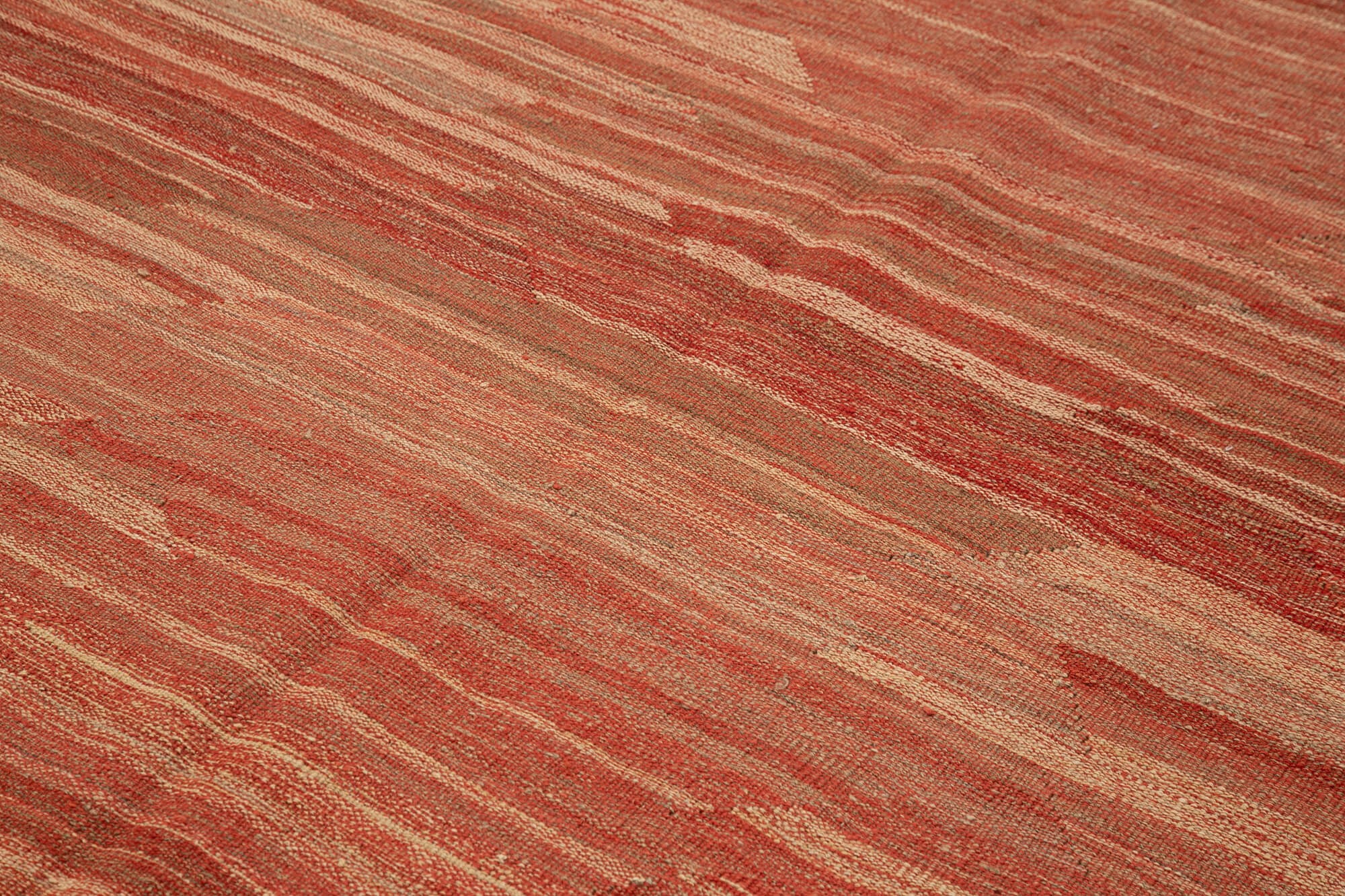Handmade Wool Area Rug – Red Modern Wool Rug | Durable Soft Natural Fiber Carpet 6'11''x8'10''