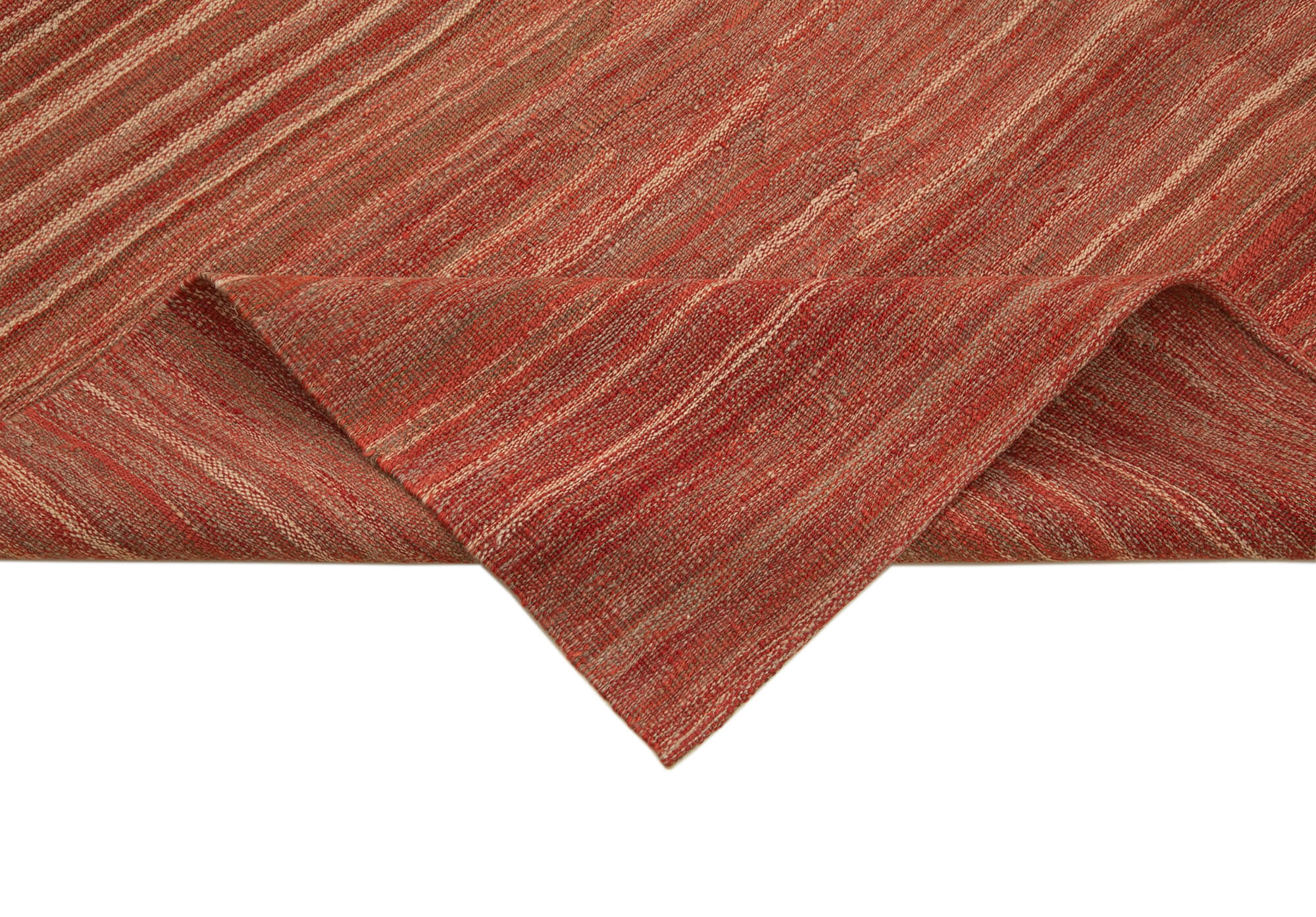 Handmade Wool Area Rug – Red Modern Wool Rug | Durable Soft Natural Fiber Carpet 6'11''x8'10''