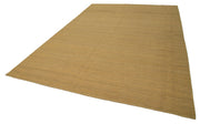 Handmade Wool Area Rug – Yellow Modern Wool Rug With Cotton Backing 8'7''x12'4''