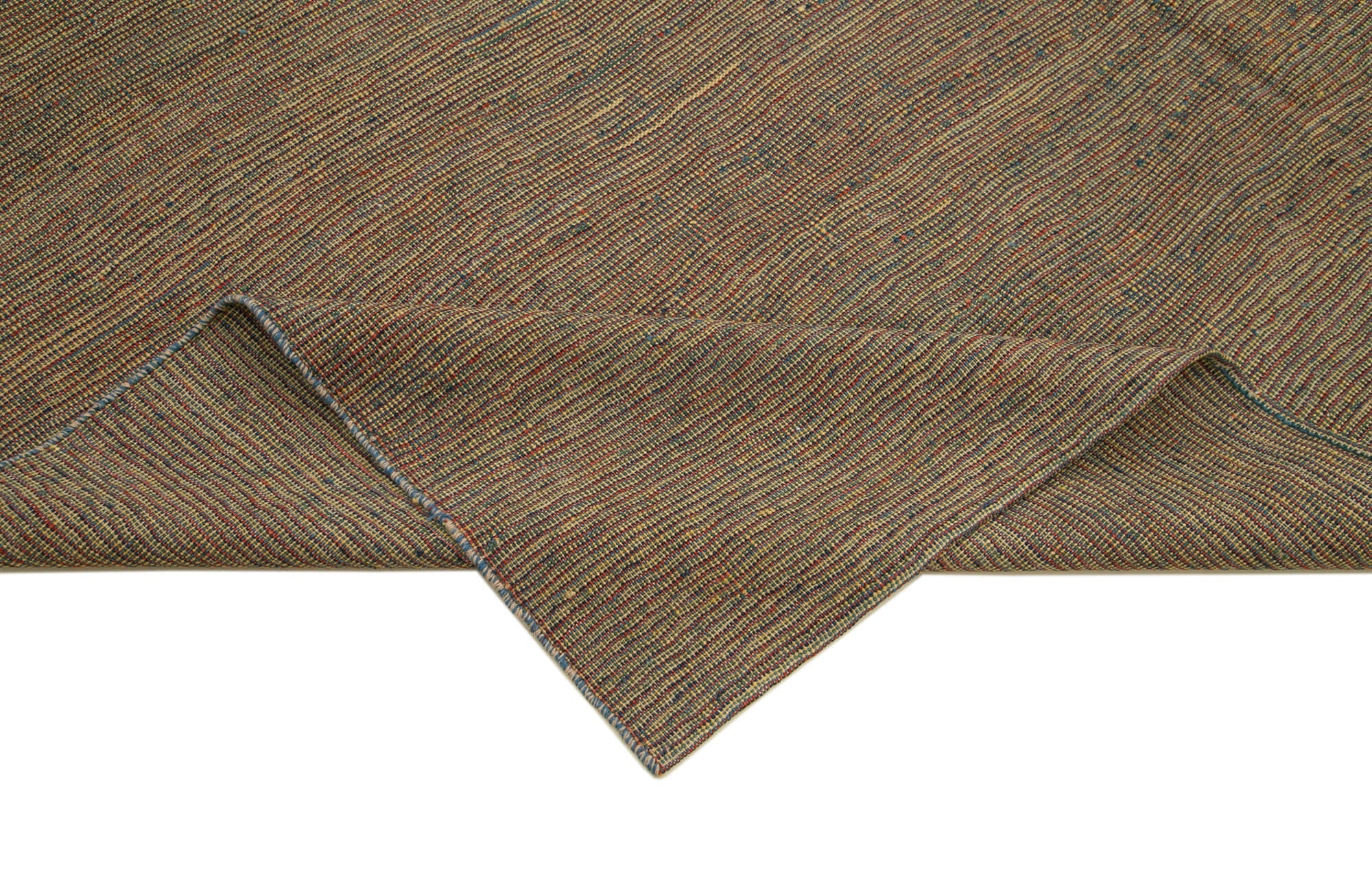 Handmade Wool Area Rug - Zollanvari Brown Modern 7'7'' x 9'7'' Durable Living Room Carpet