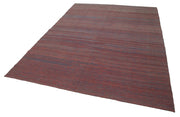Modern Wool Area Rug – Handmade Red Wool Carpet 7x10 by Agacan Rugs