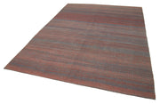 Handmade Wool Area Rug – Red Modern Wool Rug 7x9 Feet | Turkish Hand Knotted Carpet