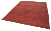 Handmade Wool Area Rug | Red Modern Wool Rug 8'0'' x 9'2'' - Agacan Zollanvari