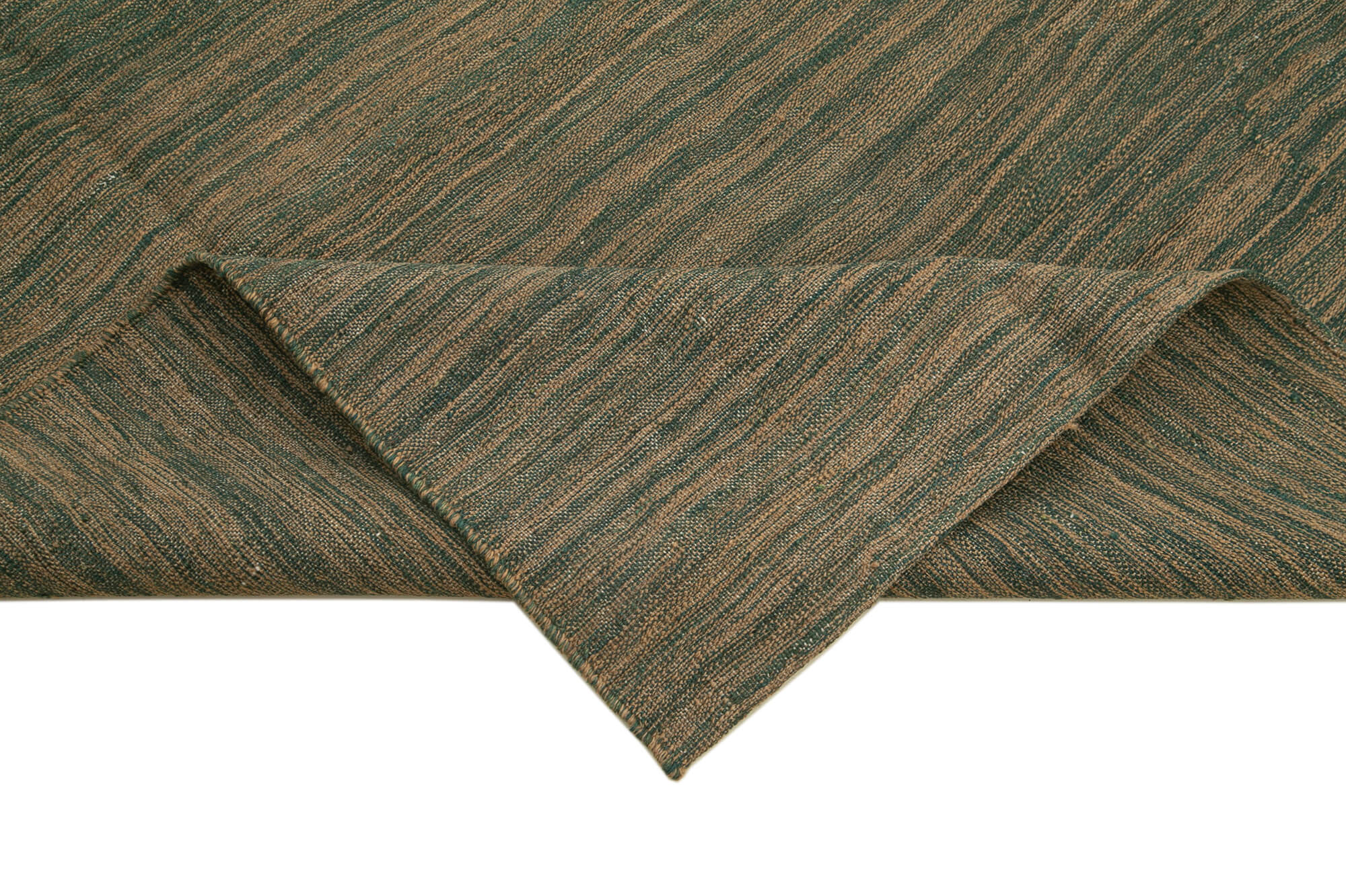 Green Wool Area Rug – Handmade Wool Rug 8'4''x9'5'' | Modern Living Room Carpet