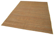 Handmade Wool Area Rug - Zollanvari Orange Modern Wool Rug 6'3''x8'0'' by Agacan