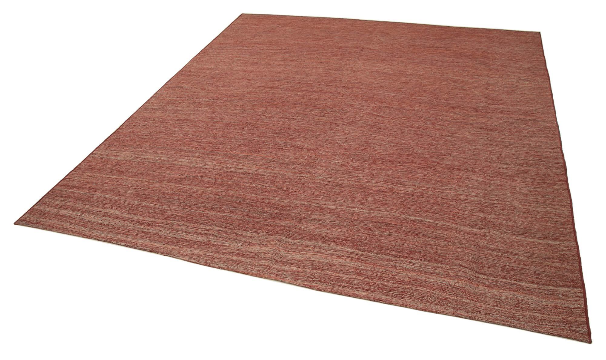 Handmade Wool Area Rug - Zollanvari Red Modern Wool Rug 8x10 with Cotton Backing