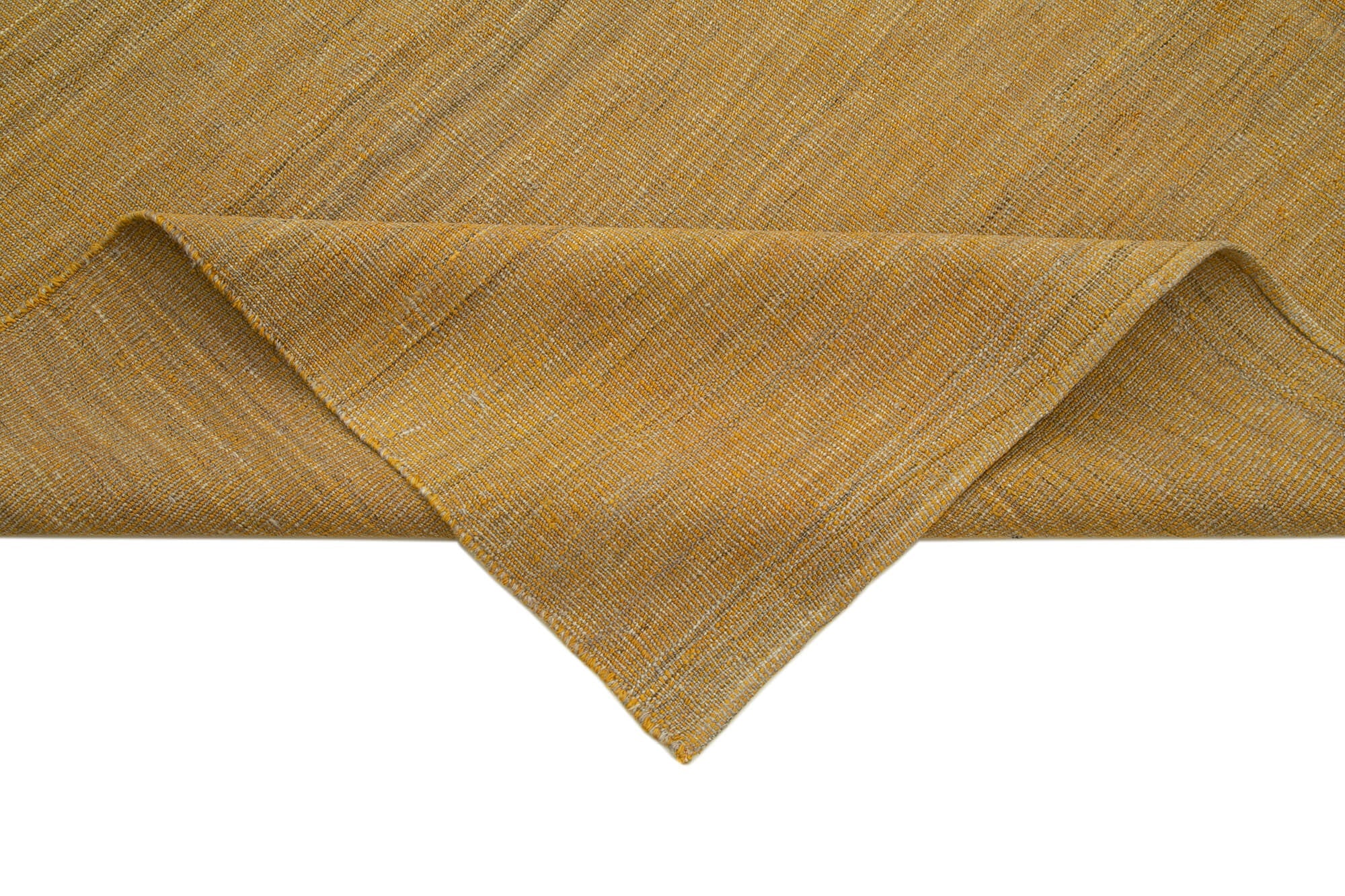 Handmade Wool Area Rug – Yellow Modern Wool Rug, Durable Handwoven Carpet 8'3" x 9'11"
