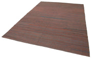 Handmade Wool Area Rug - Zollanvari Red Modern Wool Rug 7x10, Turkish Hand Knotted