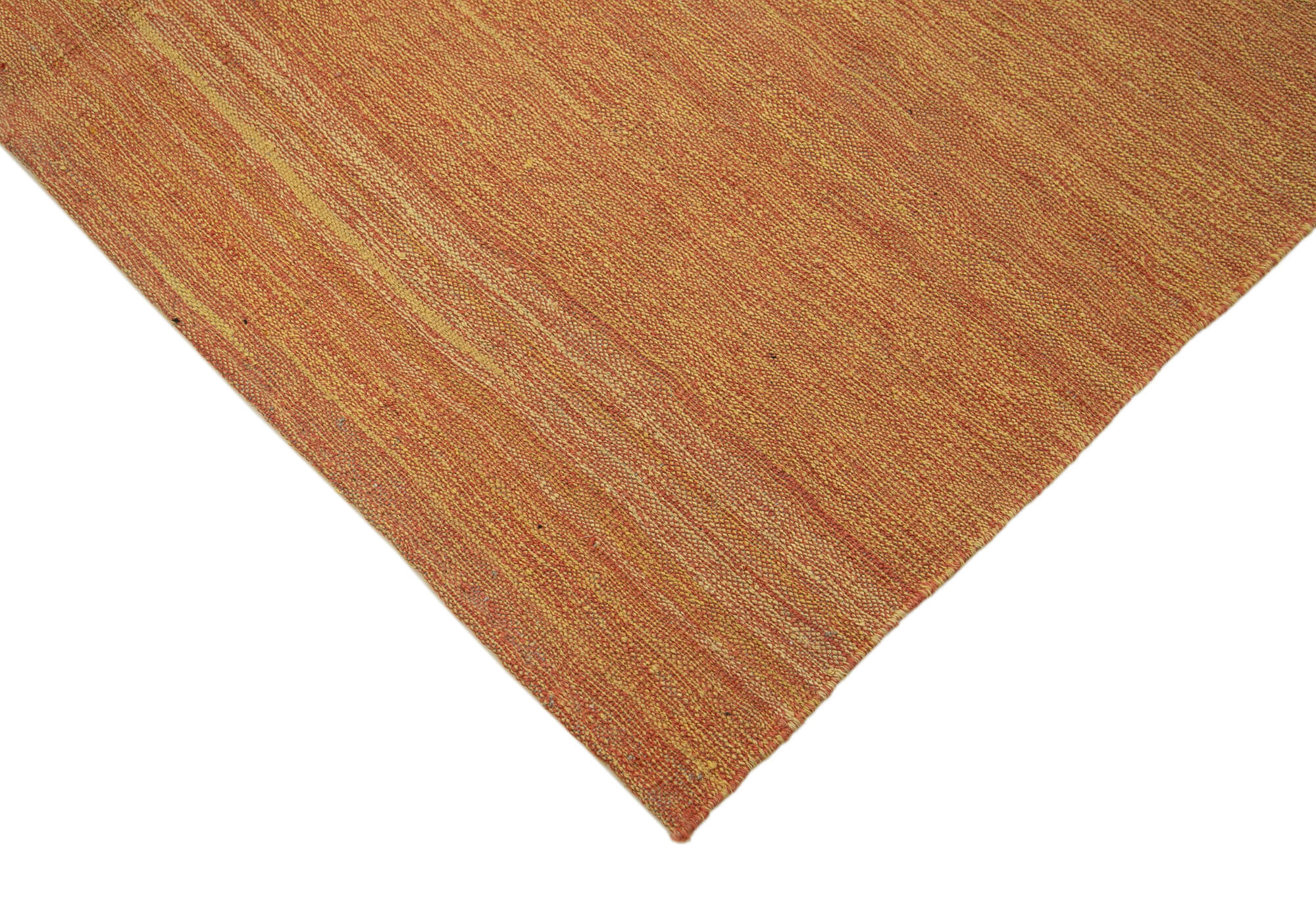 Handmade Wool Area Rug | Modern Style Carpet, Orange Wool and Cotton Rug