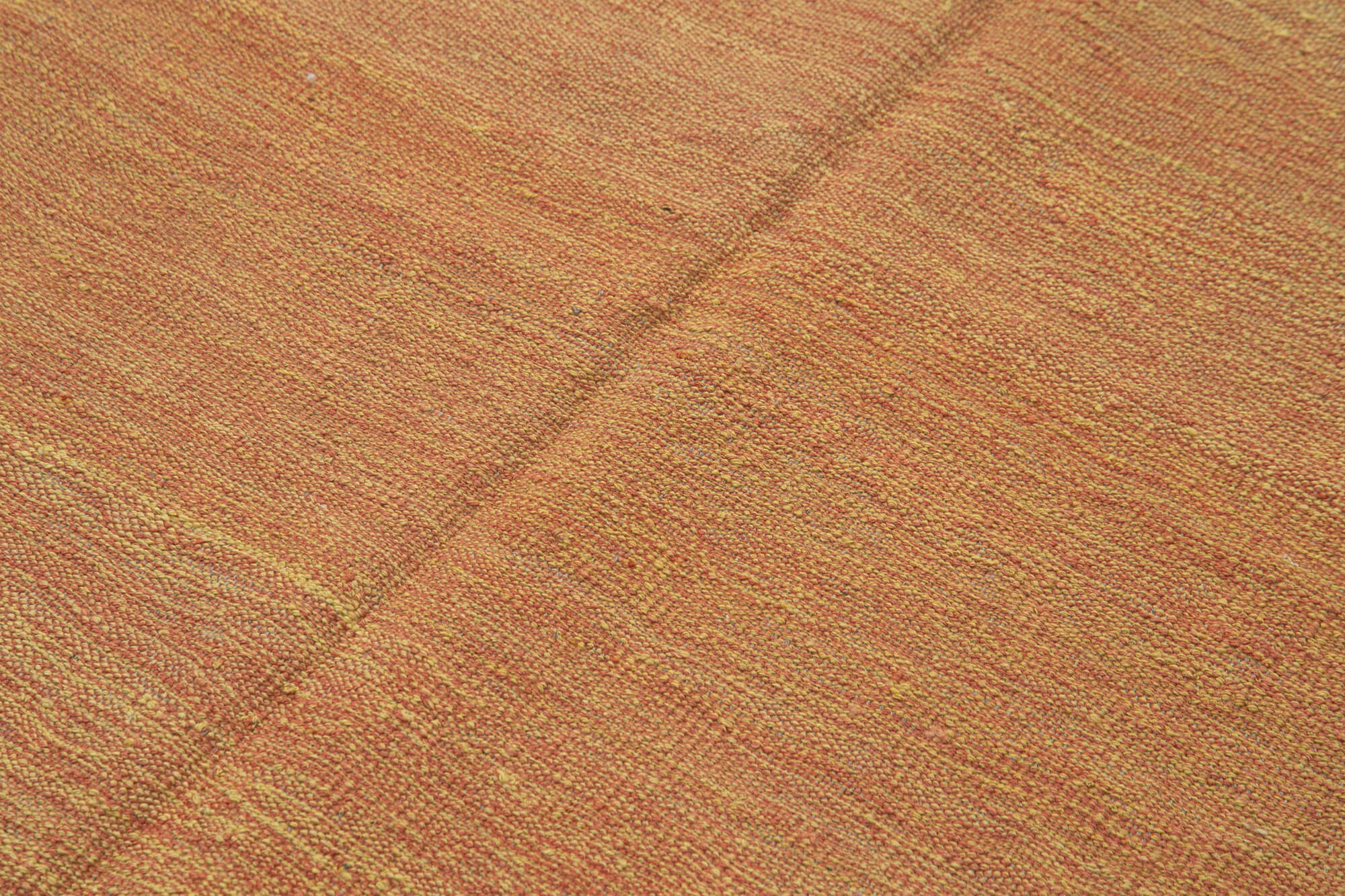 Handmade Wool Area Rug | Modern Style Carpet, Orange Wool and Cotton Rug