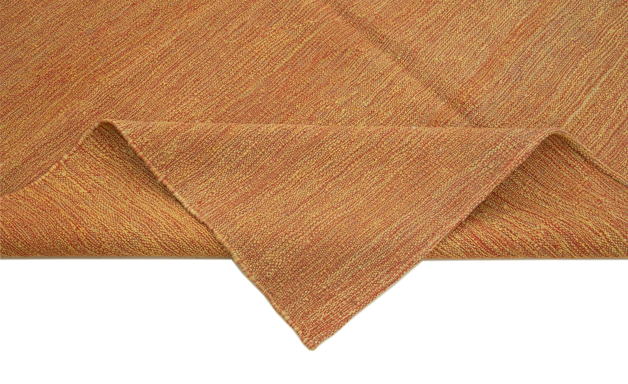 Handmade Wool Area Rug | Modern Style Carpet, Orange Wool and Cotton Rug