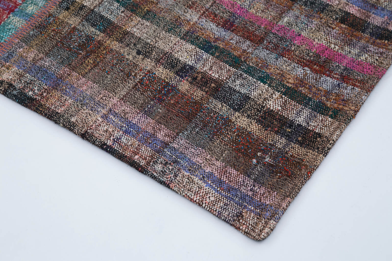 Handmade Patchwork Rug - Kirk Yama Grey Wool & Cotton Area Rug 6'9''x9'10''