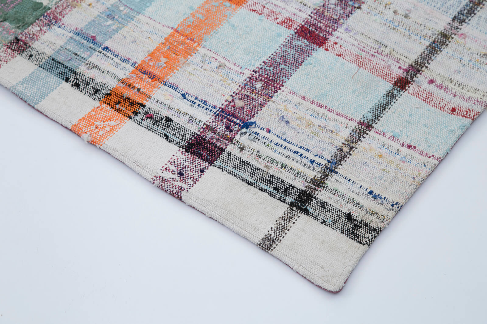 Handmade Patchwork Rug - Kirk Yama Grey Cotton Wool Area Rug 6'2'' x 6'6''