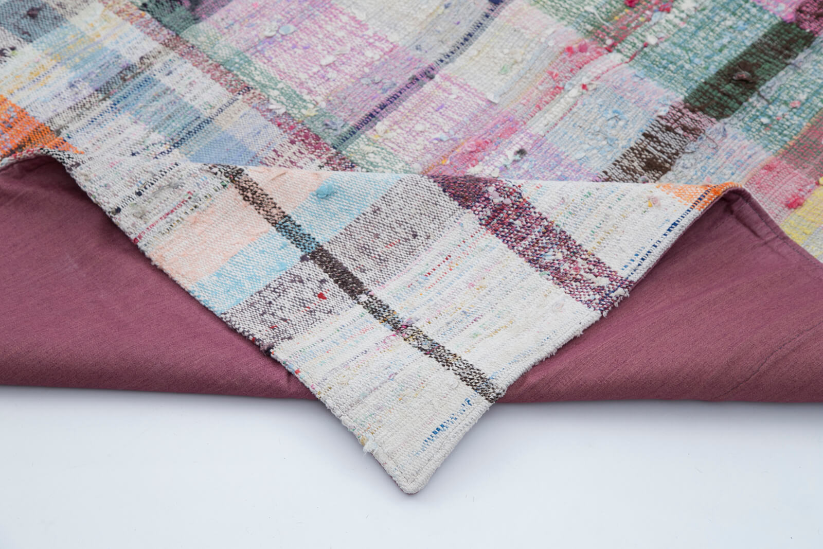 Handmade Patchwork Rug - Kirk Yama Grey Cotton Wool Area Rug 6'2'' x 6'6''