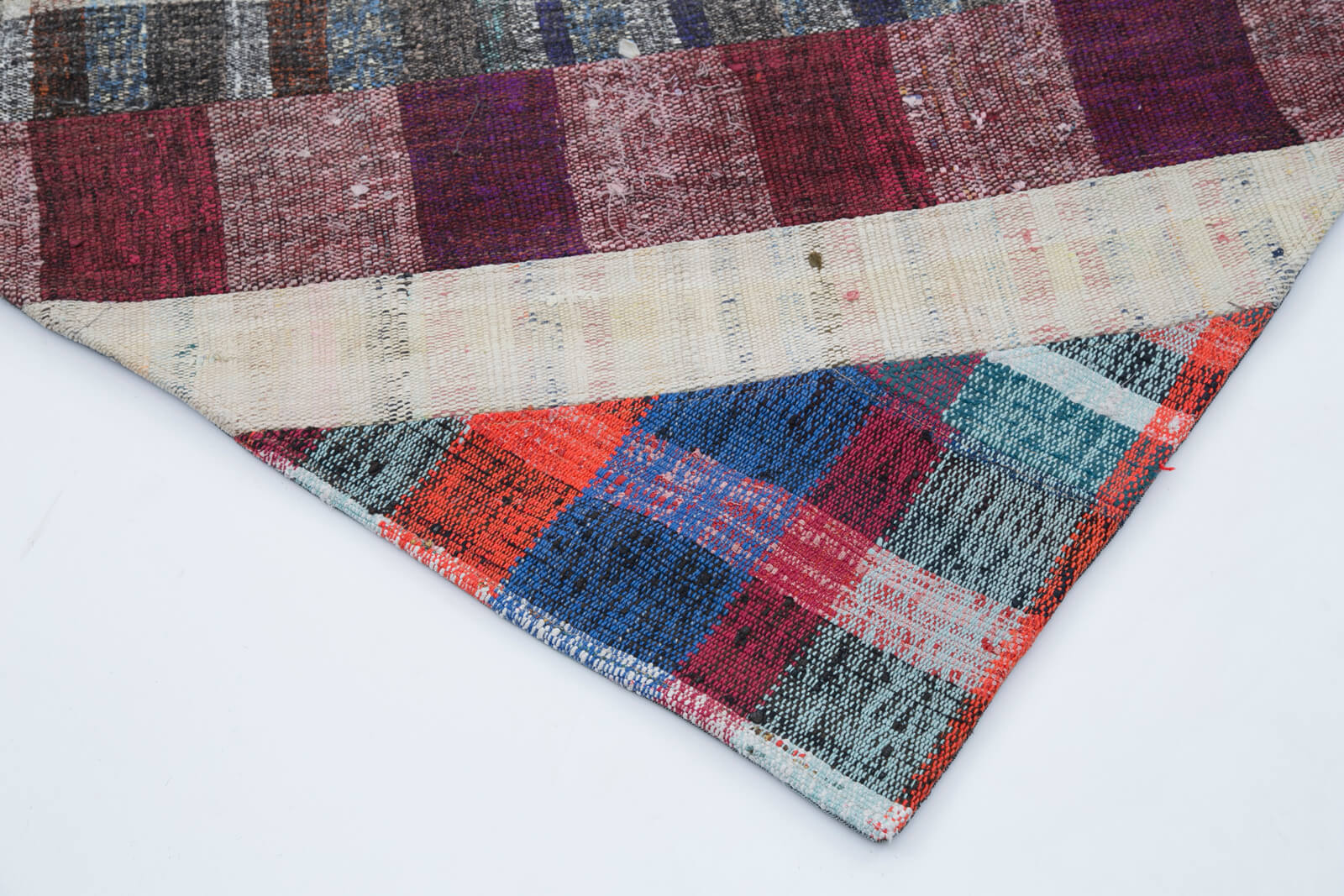 Handmade Patchwork Rug - Kirk Yama Grey Cotton Wool Area Rug 6'6''x10'0''