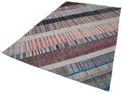 Handmade Patchwork Rug – Kirk Yama Grey Cotton Wool 6x10 Area Rug