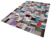 Handmade Patchwork Rug – Kirk Yama Grey Cotton Wool Area Rug 6'7''x9'8''