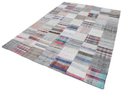 Handmade Cotton Wool Rug – Artisan Crafted Patchwork Area Rug 6'11'' x 10'0''