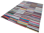 Handmade Patchwork Rug - Kirk Yama Grey Cotton Wool Area Rug 7'1''x10'5''