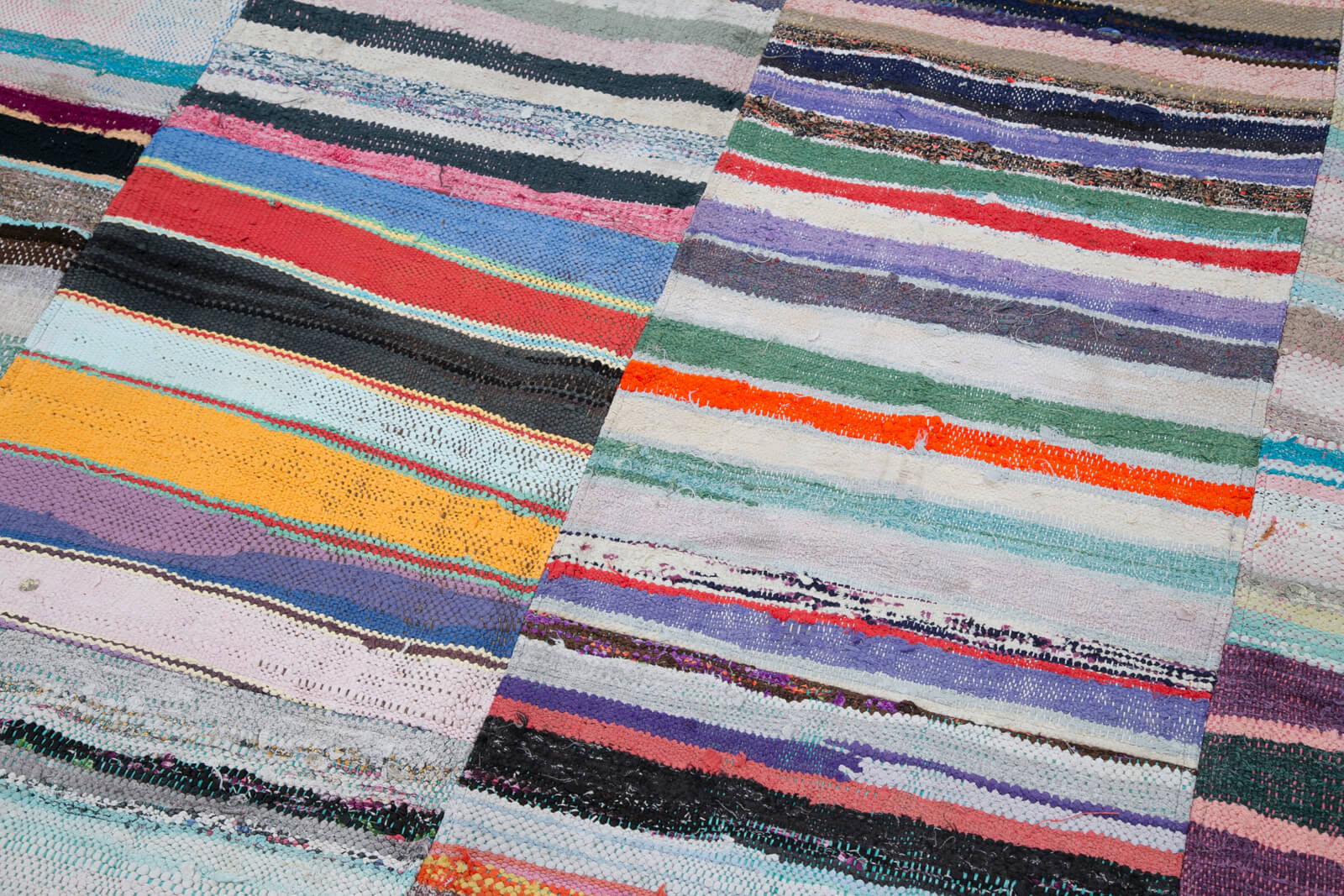 Handmade Patchwork Rug - Kirk Yama Grey Cotton Wool Area Rug 7'1''x10'5''