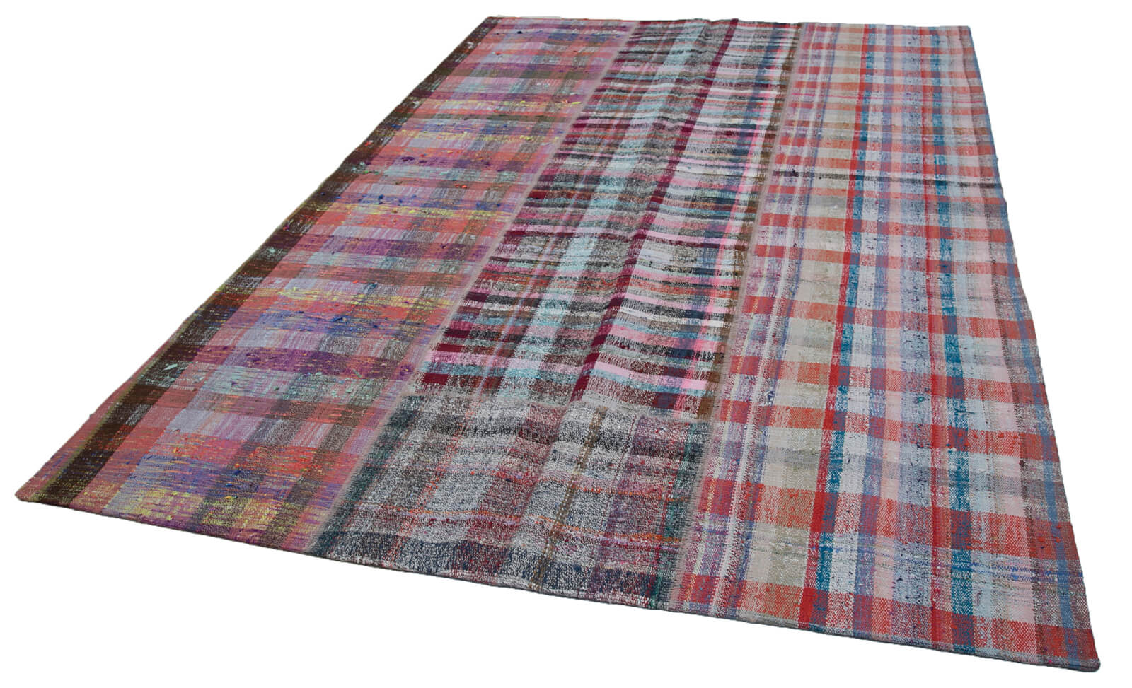 Handmade Patchwork Rug – Kirk Yama Grey Cotton Wool Area Rug 6'6''x9'9''
