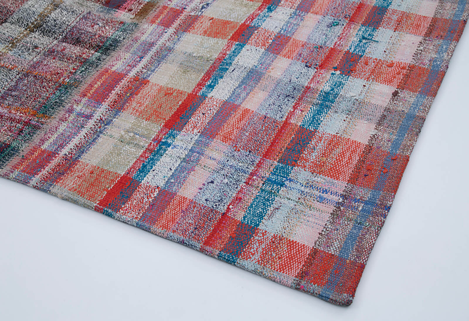 Handmade Patchwork Rug – Kirk Yama Grey Cotton Wool Area Rug 6'6''x9'9''