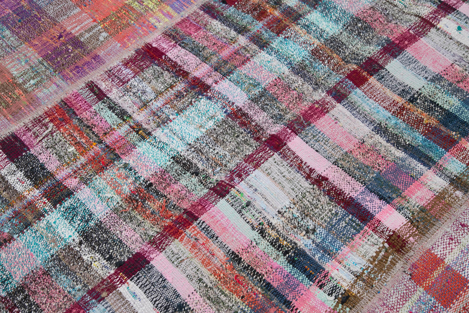 Handmade Patchwork Rug – Kirk Yama Grey Cotton Wool Area Rug 6'6''x9'9''
