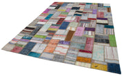 Handmade Patchwork Rug - Kirk Yama Grey Cotton Wool Area Rug 7'x9'7'' by Agacan