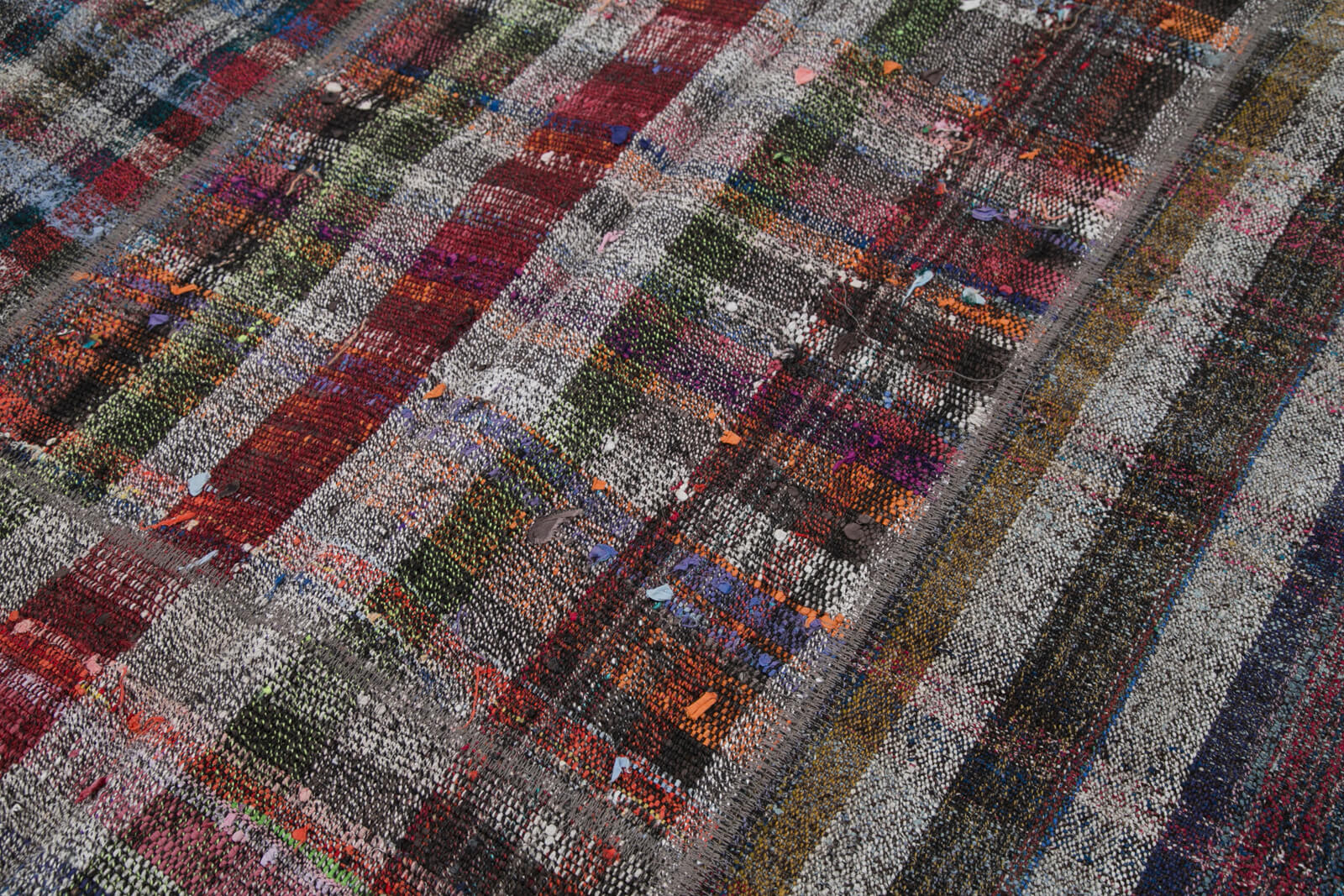Handmade Patchwork Rug - Kirk Yama Grey Cotton Wool Area Rug 6'7''x9'10''