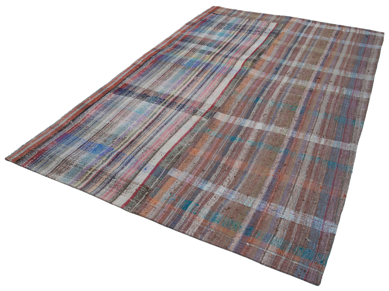 Handmade Patchwork Area Rug – Grey Cotton Wool Rug 6x10 Feet Classic Style